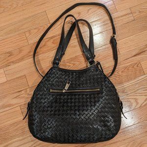 Cole Haan black woven leather purse - only one owner